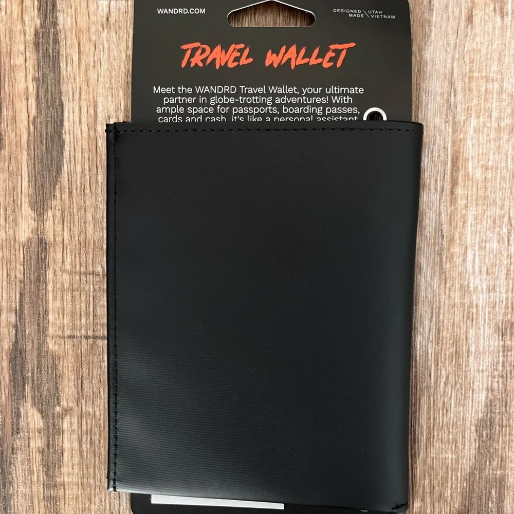 Black Travel Wallet Money Clip